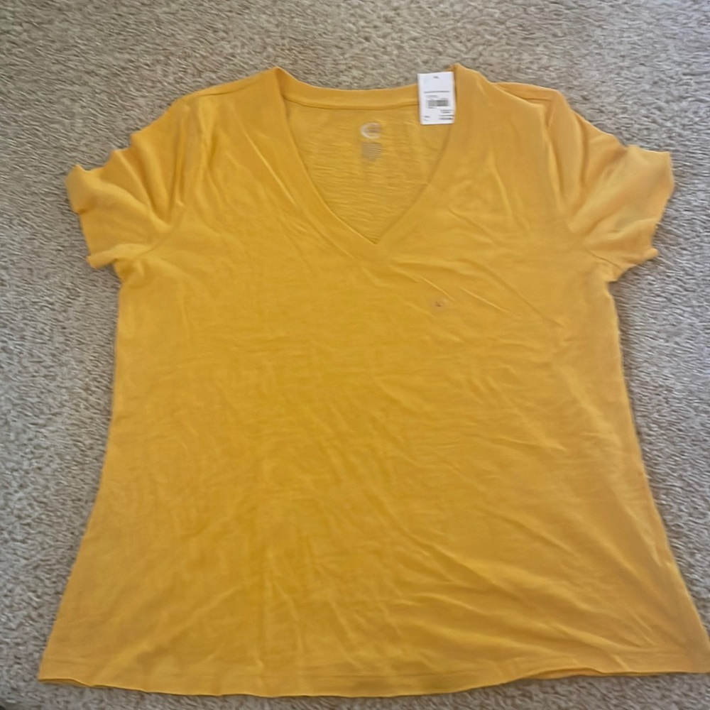 60% cotton 40% modal, machine wash cold, beautiful yellow color.